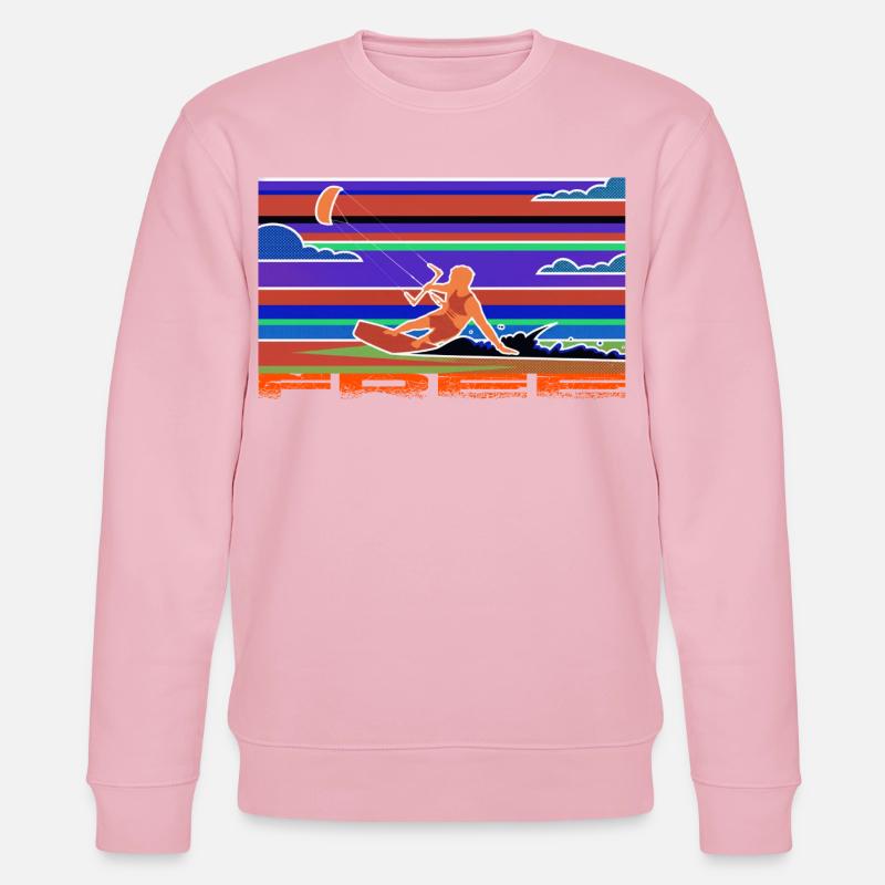 Kitesurf - Stanley/Stella Unisex Bio-Sweatshirt CHANGER  - Hellrosa