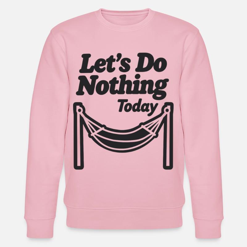 Let's do nothing today Hängematte Entspannung - Stanley/Stella Unisex Bio-Sweatshirt CHANGER  - Hellrosa
