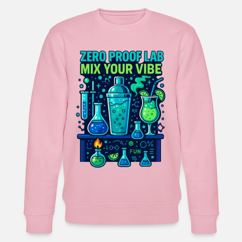 zero proof lab, mocktail chemie - Stanley/Stella Unisex Bio-Sweatshirt CHANGER  - Hellrosa