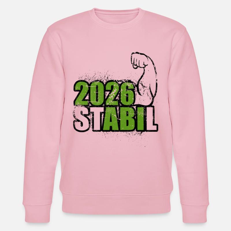 Stabil Abi 2026 - Biceps - Abitur - Spruch - Sweat bio CHANGER Stanley/Stella Unisexe - rose pâle