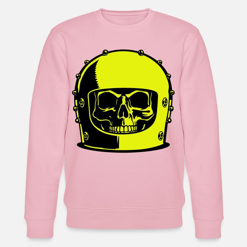 Popart casque de crâne - Sweat bio CHANGER Stanley/Stella Unisexe - rose pâle