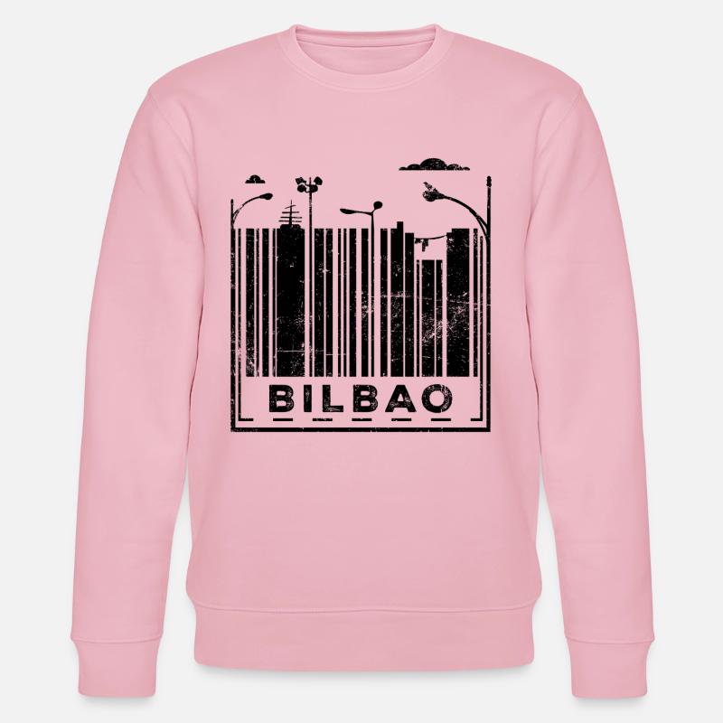 Bilbao Strichcode - Stanley/Stella Unisex Bio-Sweatshirt CHANGER  - Hellrosa