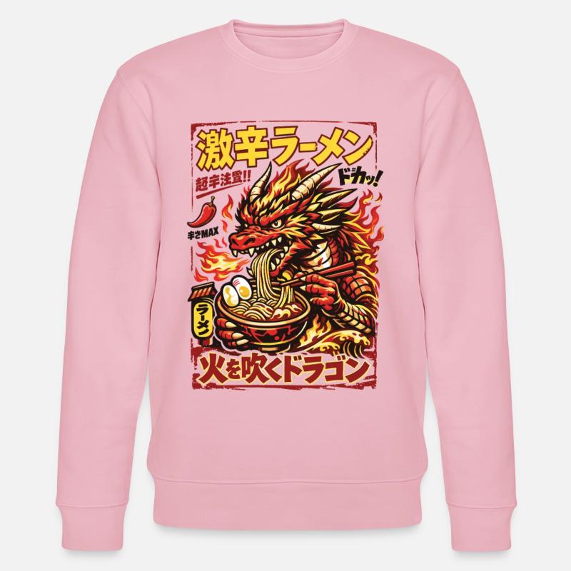 Drachen | Ramen | Nudelsuppe | extra scharf - Stanley/Stella Unisex Bio-Sweatshirt CHANGER - Hellrosa