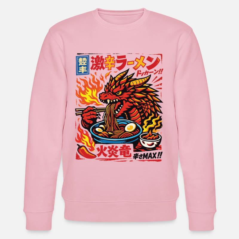 Drachen | Ramen | Nudelsuppe | extra scharf - Stanley/Stella Unisex Bio-Sweatshirt CHANGER  - Hellrosa