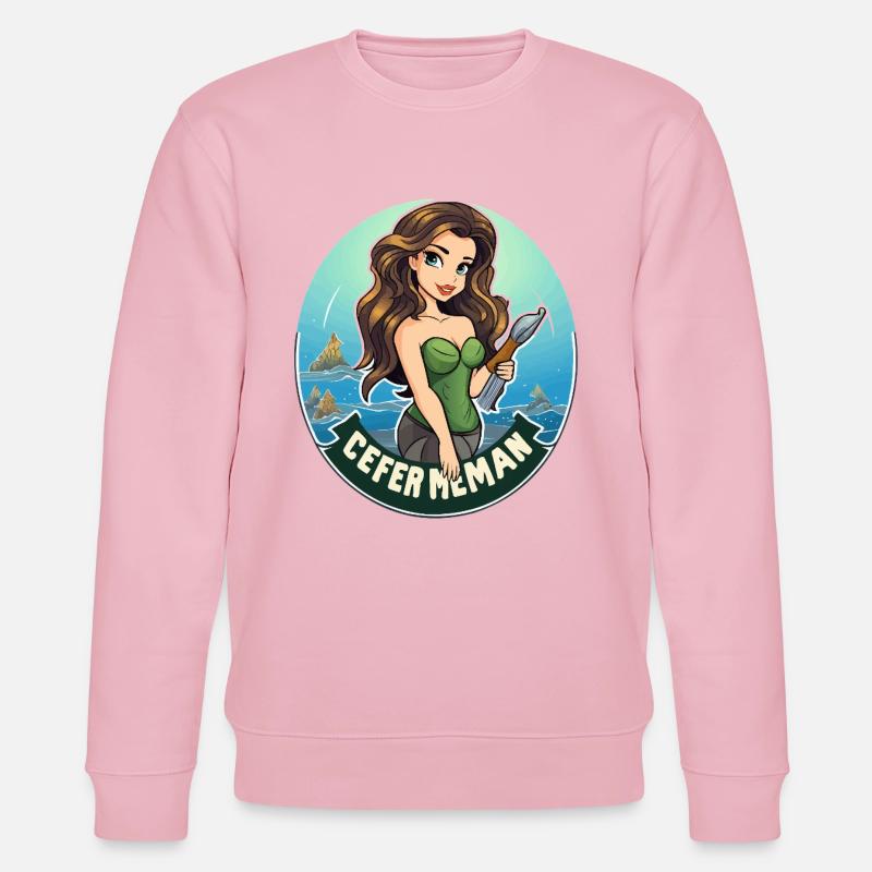 Motif de l’insigne d’héroïne de mer - Sweat bio CHANGER Stanley/Stella Unisexe - rose pâle