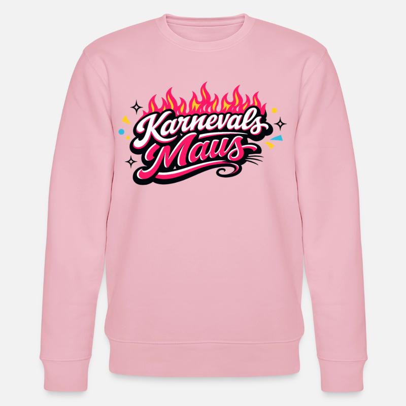 Karnevalsmaus Köln - Kölner Karneval Design - Stanley/Stella Unisex Bio-Sweatshirt CHANGER  - Hellrosa