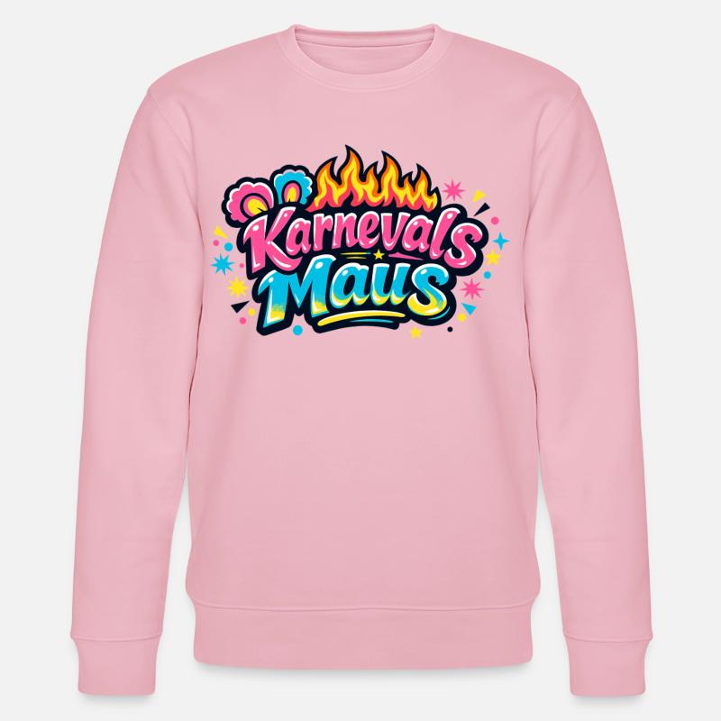 Karnevalsmaus Jeck - Kölle Alaaf Motiv - Stanley/Stella Unisex Bio-Sweatshirt CHANGER  - Hellrosa
