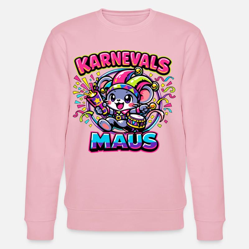 Karnevalsmaus Karneval Kostüm - Stanley/Stella Unisex Bio-Sweatshirt CHANGER  - Hellrosa