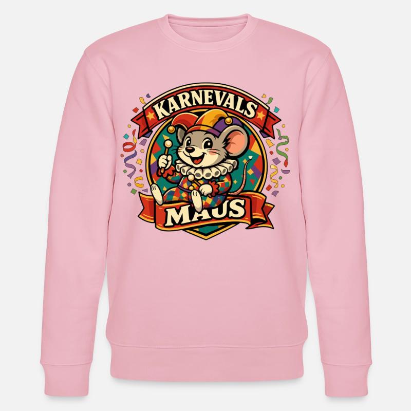Karnevalsmaus Last Minute Kostüm - Stanley/Stella Unisex Bio-Sweatshirt CHANGER  - Hellrosa