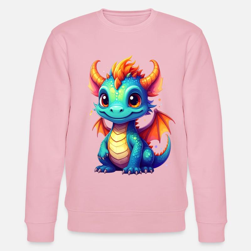 Dragon mignon - Sweat bio CHANGER Stanley/Stella Unisexe - rose pâle