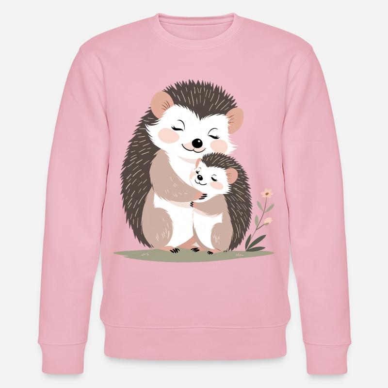 Amitié de hérisson câlin - Sweat bio CHANGER Stanley/Stella Unisexe - rose pâle