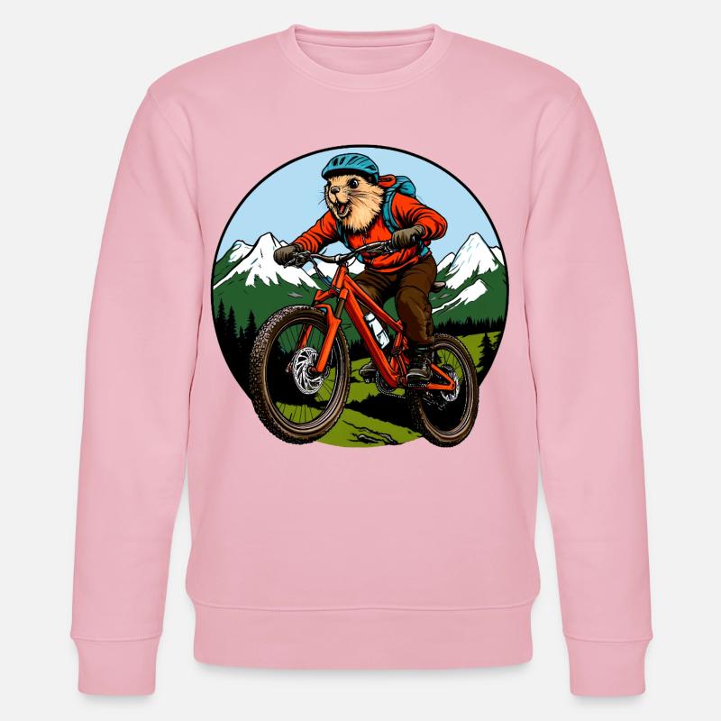Murmeltiere Biker / Freeride Biking - Stanley/Stella Unisex Bio-Sweatshirt CHANGER - Hellrosa