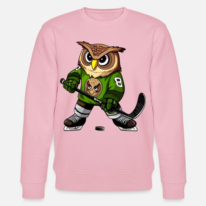 Eule Eishockey - Stanley/Stella Unisex Bio-Sweatshirt CHANGER  - Hellrosa