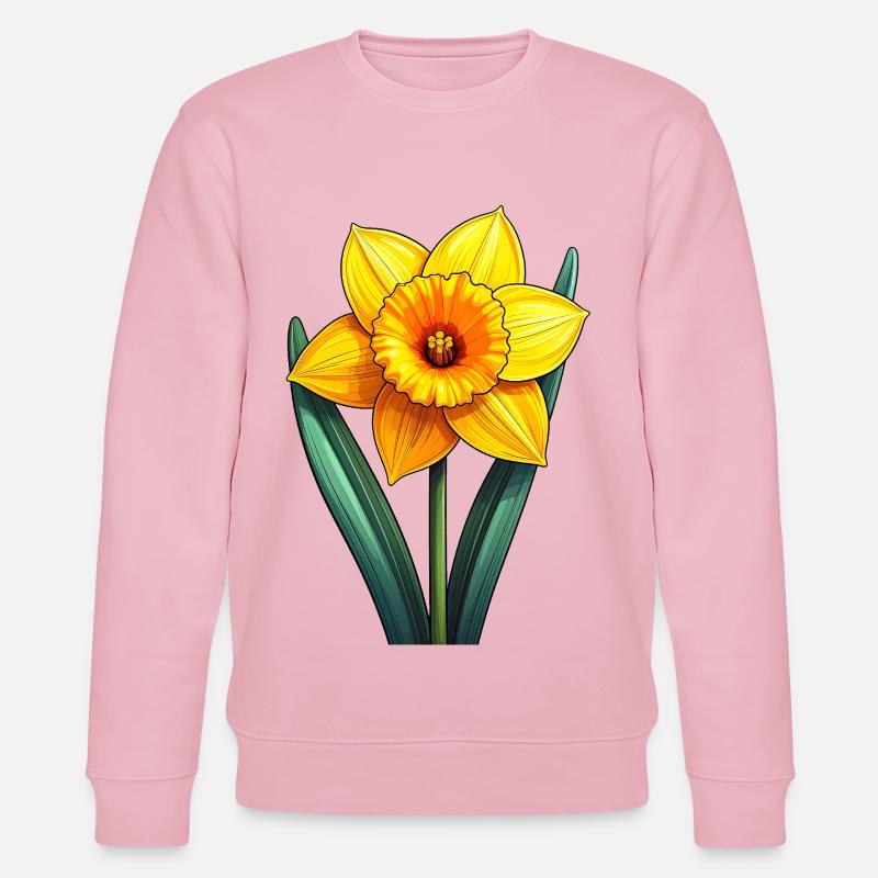 Narzisse / Osterglocke - Stanley/Stella Unisex Bio-Sweatshirt CHANGER  - Hellrosa