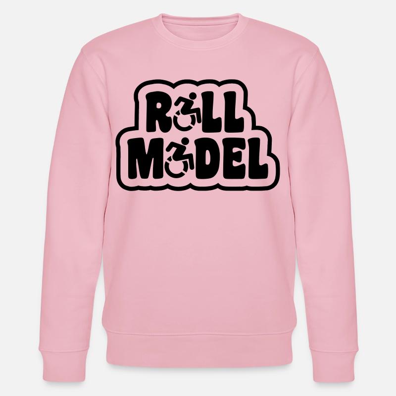 Vorbild. Für den echten Rollstuhlfahrer # - Stanley/Stella Unisex Bio-Sweatshirt CHANGER  - Hellrosa