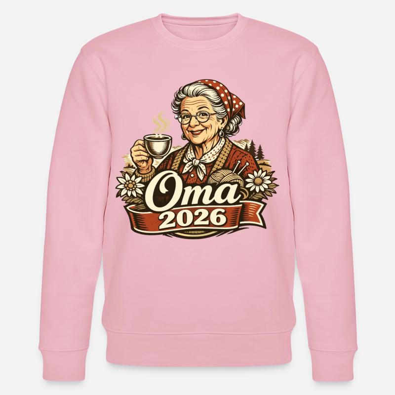 Oma 2026 Loading Geschenk Enkelkind  - Stanley/Stella Unisex Bio-Sweatshirt CHANGER  - Hellrosa