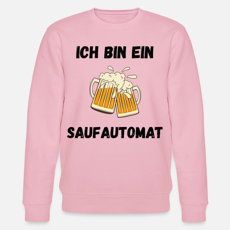 Ich bin ein Saufautomat - Stanley/Stella Unisex Bio-Sweatshirt CHANGER  - Hellrosa