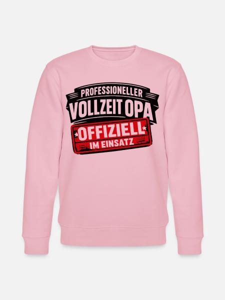 Offiziell im Einsatz: Profi-Opa - Stanley/Stella Unisex Bio-Sweatshirt CHANGER  - Hellrosa