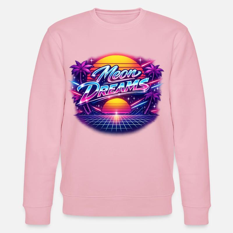 Moon Dreams Neon Retro Sunset - Stanley/Stella Unisex Bio-Sweatshirt CHANGER  - Hellrosa