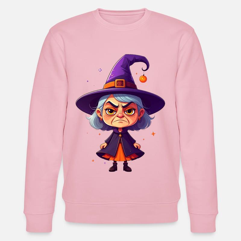 cute, grumpy witch - Stanley/Stella CHANGER Unisex Organic Sweatshirt - cotton pink