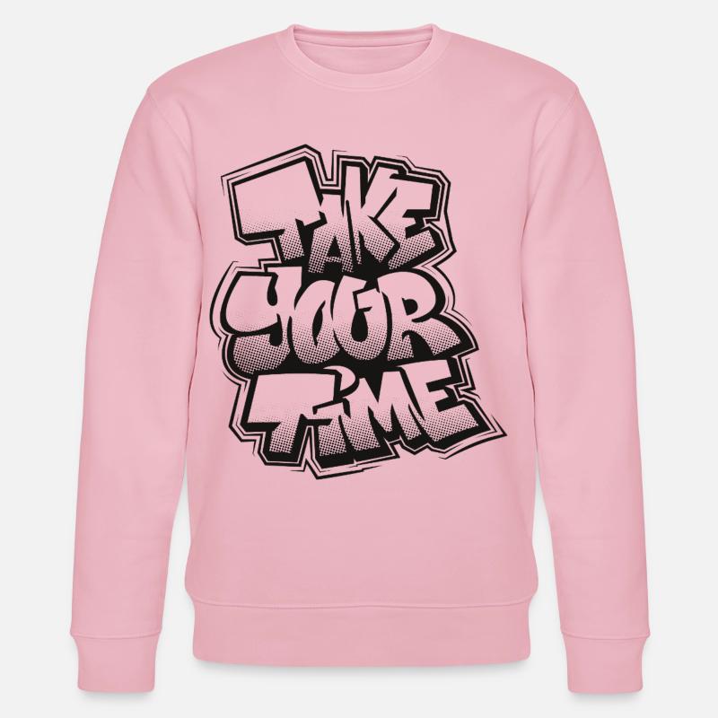 Lass dir Zeit, Graffiti. - Stanley/Stella Unisex Bio-Sweatshirt CHANGER  - Hellrosa