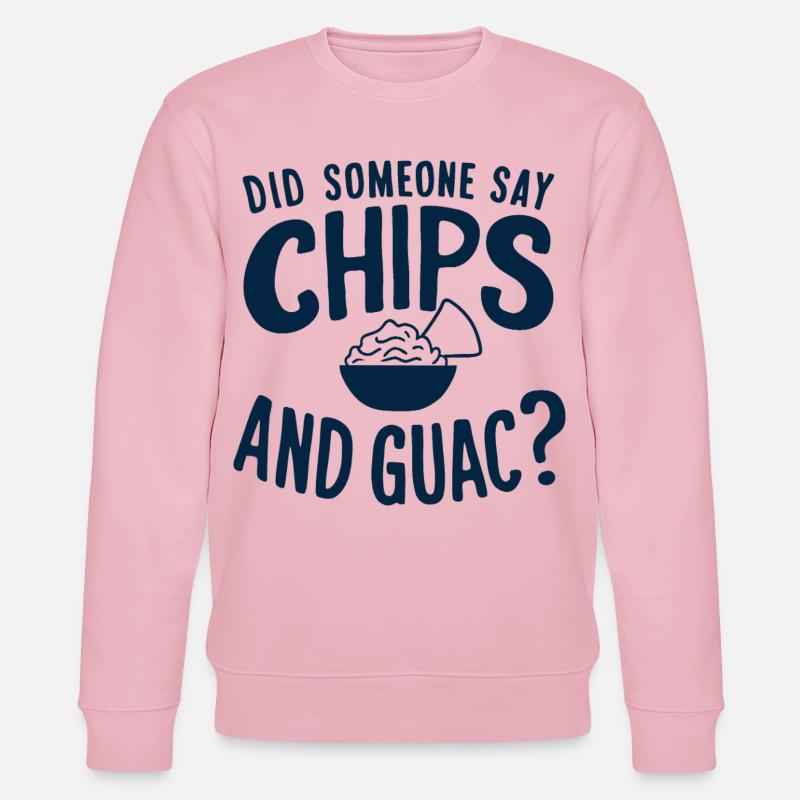 Lustiges chips aund Guacamole Design - Stanley/Stella Unisex Bio-Sweatshirt CHANGER  - Hellrosa