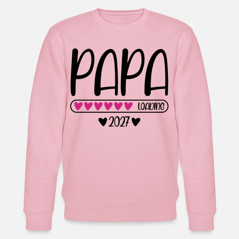 Papa 2027 loading mit Herzchen Ladebalken - Stanley/Stella Unisex Bio-Sweatshirt CHANGER - Hellrosa