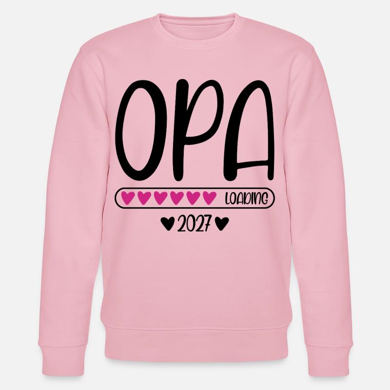 Opa 2027 loading Herzchen Ladebalken - Stanley/Stella Unisex Bio-Sweatshirt CHANGER  - Hellrosa