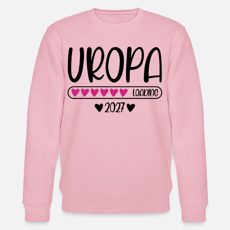 Uropa 2027 loading mit Herzchen Ladebalken - Stanley/Stella Unisex Bio-Sweatshirt CHANGER  - Hellrosa