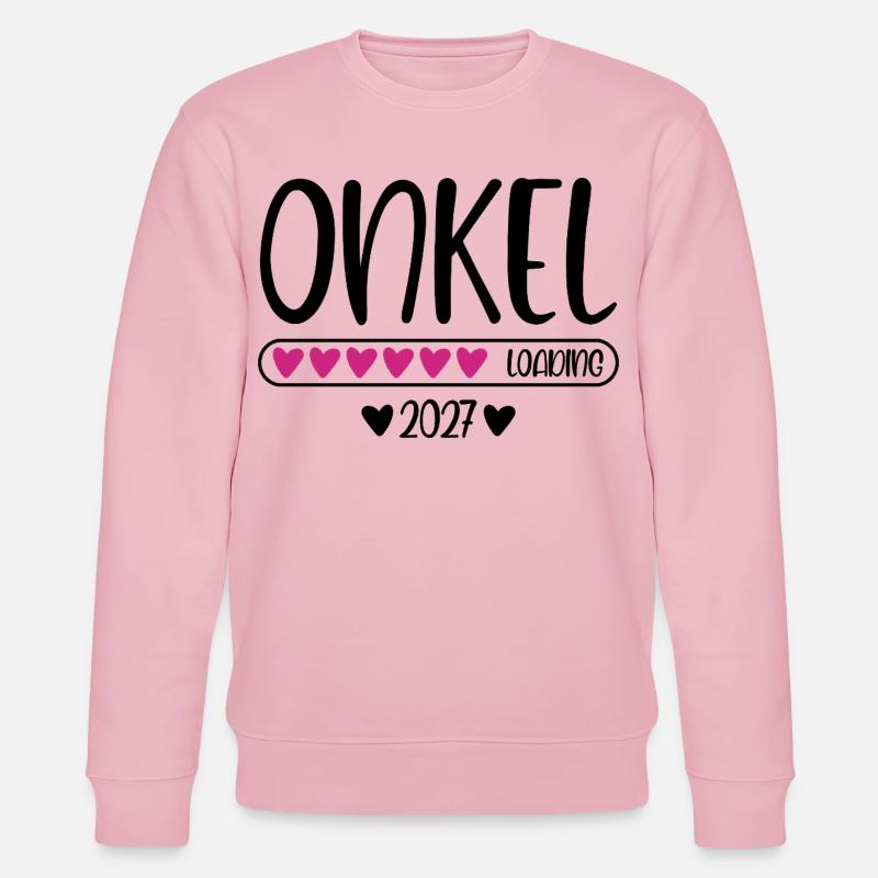 Onkel 2027 loading Herzchen Ladebalken - Stanley/Stella Unisex Bio-Sweatshirt CHANGER  - Hellrosa