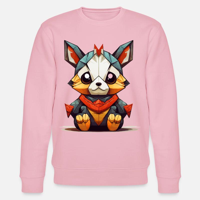 Geometrischer Fuchs Charm - Stanley/Stella Unisex Bio-Sweatshirt CHANGER - Hellrosa
