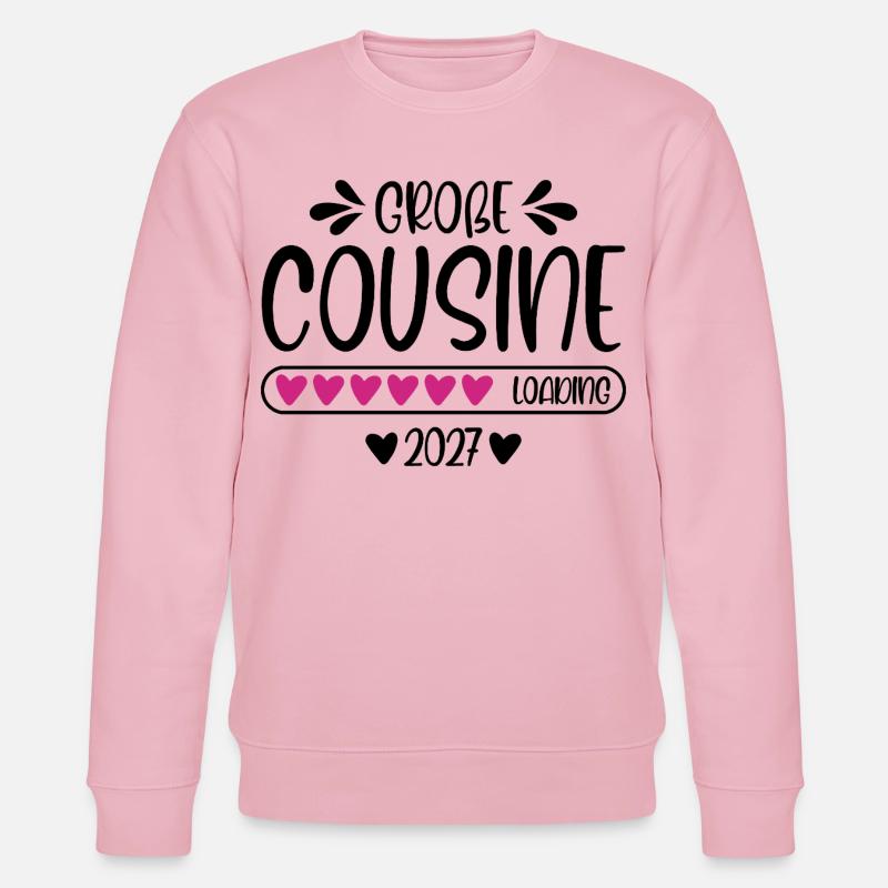 Große Cousine 2027 loading - Stanley/Stella Unisex Bio-Sweatshirt CHANGER  - Hellrosa