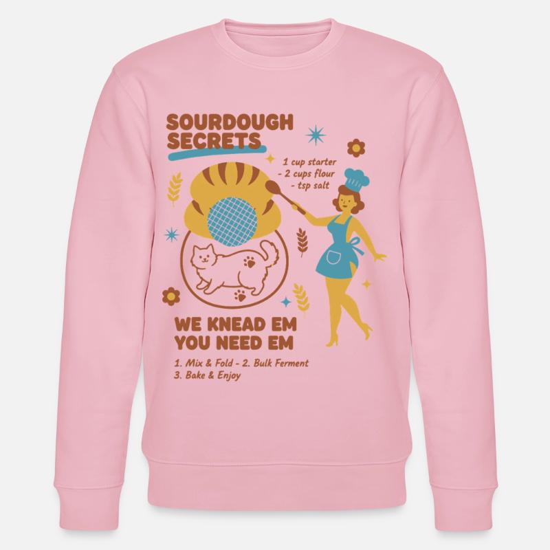 Sourdough Secrets Bread Baking Baker Sourdough - Stanley/Stella CHANGER Unisex Organic Sweatshirt - cotton pink