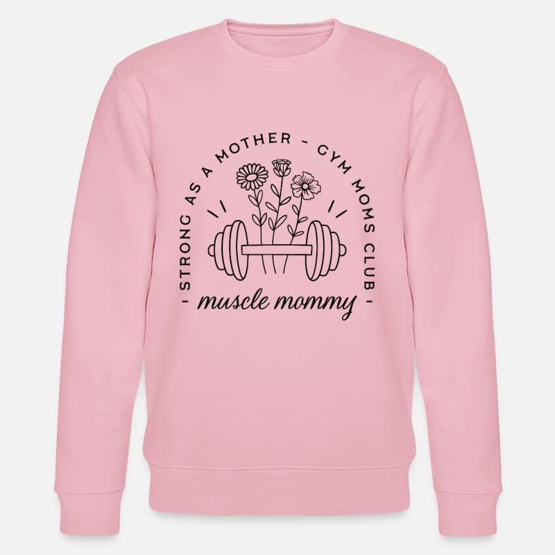 Fitnessstudio-Mama Muskel-Mama fitte Mutter lustig - Stanley/Stella Unisex Bio-Sweatshirt CHANGER  - Hellrosa