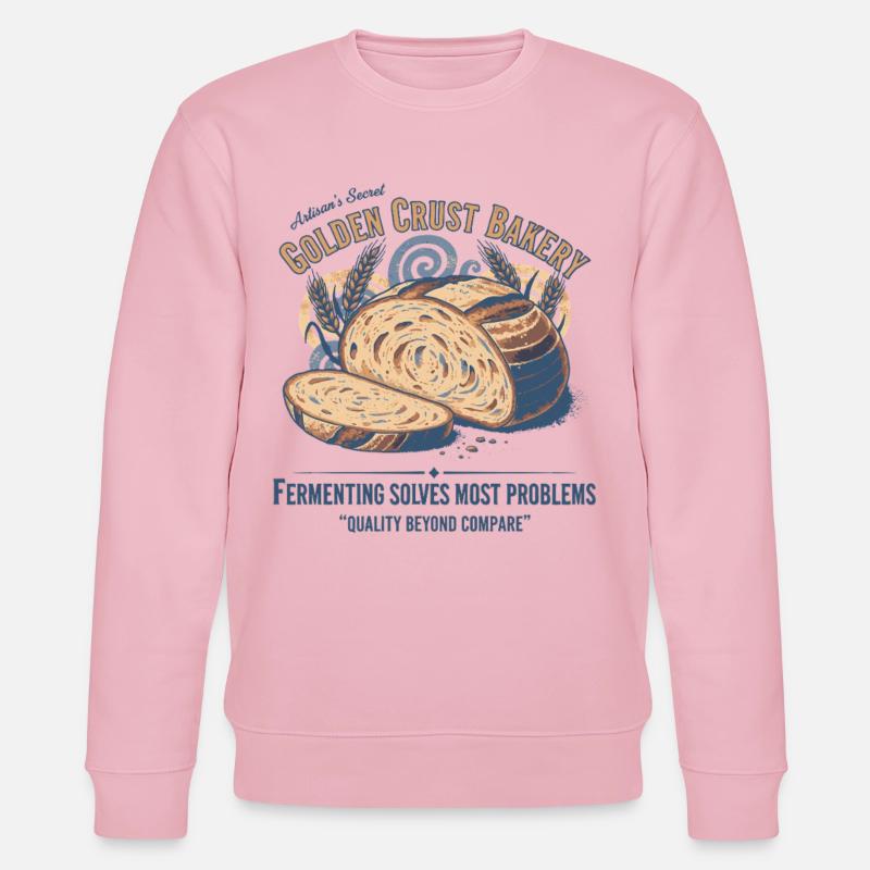 Sourdough Bread Baking Baker Sourdough Starter - Stanley/Stella CHANGER Unisex Organic Sweatshirt - cotton pink