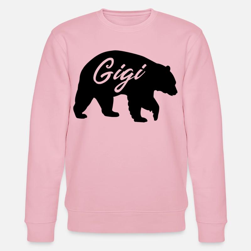 Gigi Bär süßes Oma-Hemd-Geschenk - Stanley/Stella Unisex Bio-Sweatshirt CHANGER  - Hellrosa