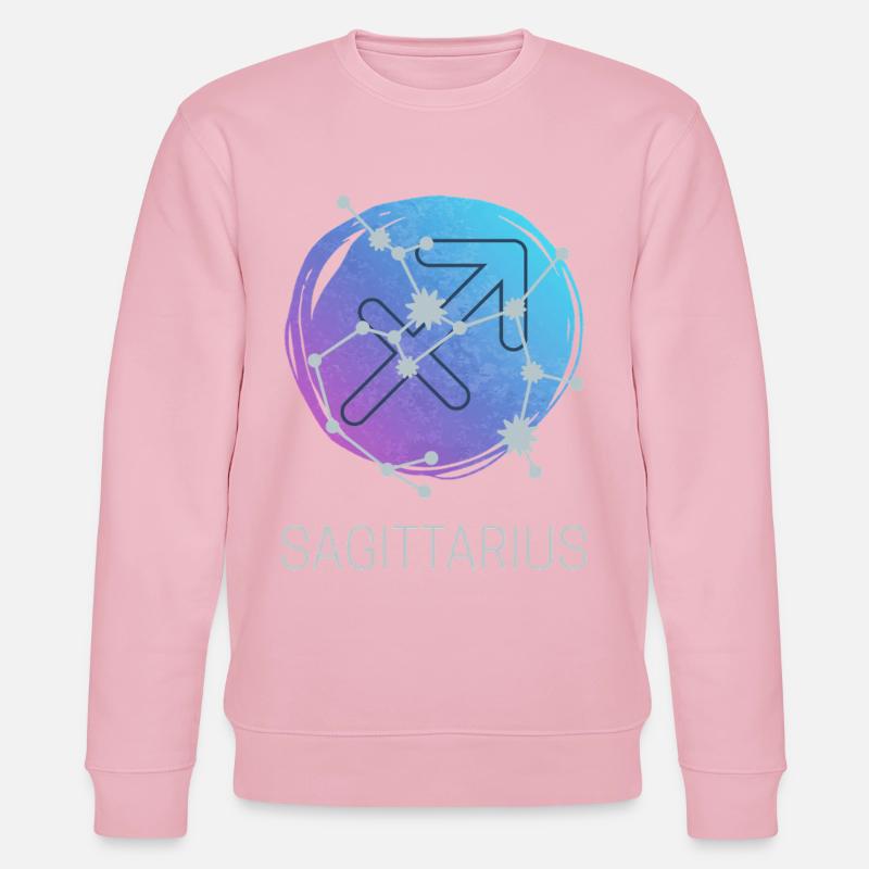 Schütze Sagittarius Sternzeichen Astrologie Design - Stanley/Stella Unisex Bio-Sweatshirt CHANGER  - Hellrosa