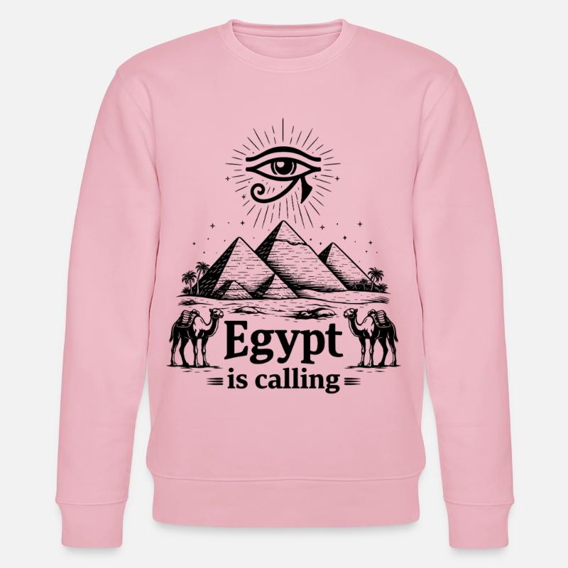 Egypt is calling Pharaoh Egypt Holidays - Stanley/Stella CHANGER Unisex Organic Sweatshirt - cotton pink