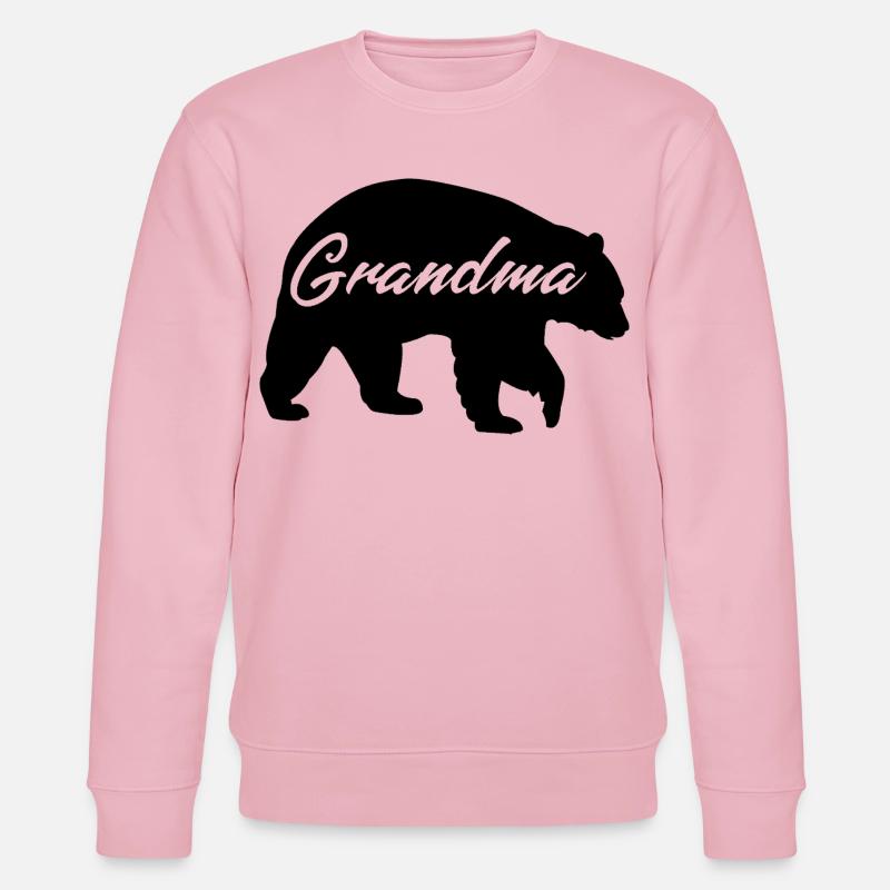 Grandma Bear süßes Geschenkhemd - Stanley/Stella Unisex Bio-Sweatshirt CHANGER  - Hellrosa
