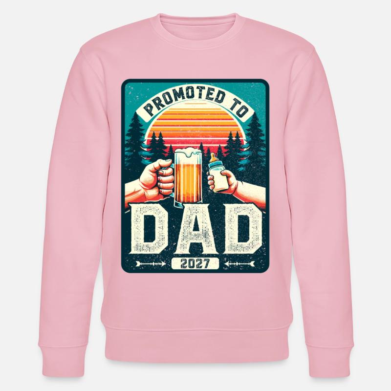 Werdender Papa loading Zukünftiger Vater 2027 - Stanley/Stella Unisex Bio-Sweatshirt CHANGER - Hellrosa
