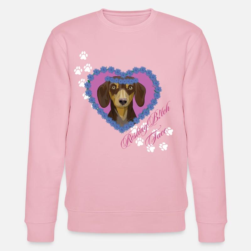 Ruhende B!tch Gesicht Weenie - Stanley/Stella Unisex Bio-Sweatshirt CHANGER  - Hellrosa