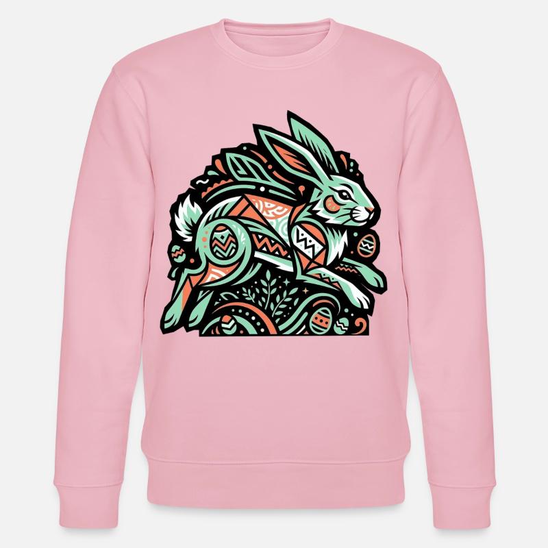 Easter Bunny Easter Bunny Eggs - Stanley/Stella CHANGER Unisex Organic Sweatshirt - cotton pink