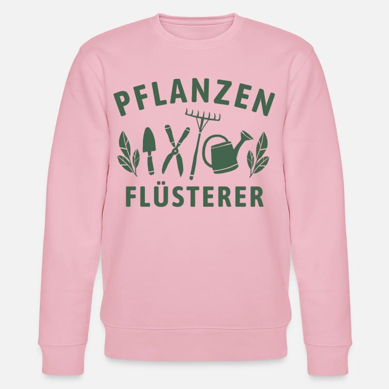 Pflanzen Flüsterer - Retro Gärtner Natur - Stanley/Stella Unisex Bio-Sweatshirt CHANGER - Hellrosa