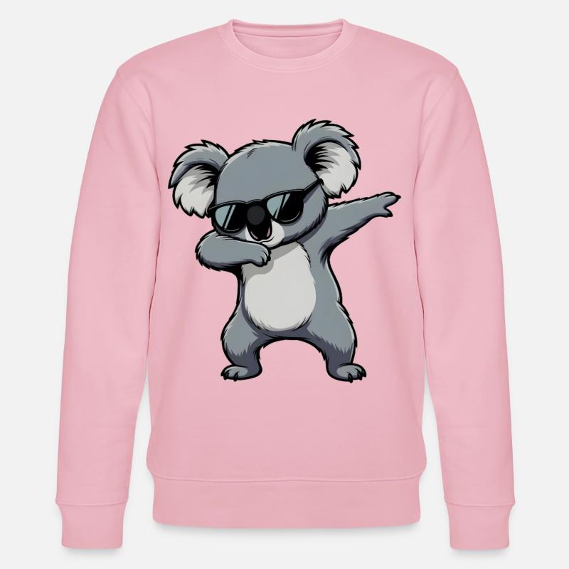 Dabbing Koala - Stanley/Stella CHANGER Unisex Organic Sweatshirt - cotton pink