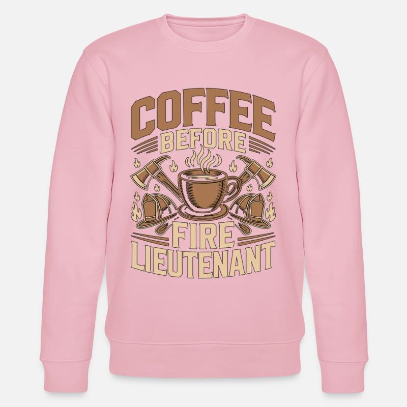 Fire Lieutenant Coffee Firefighting Coffee Lover - Stanley/Stella Unisex Bio-Sweatshirt CHANGER  - Hellrosa