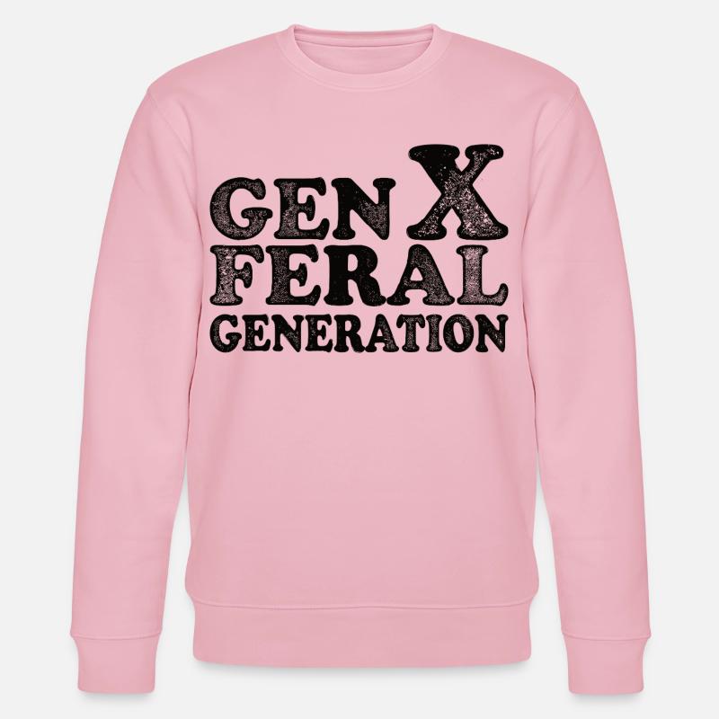 Génération Féroce Vintage Génération X - Sweat bio CHANGER Stanley/Stella Unisexe - rose pâle