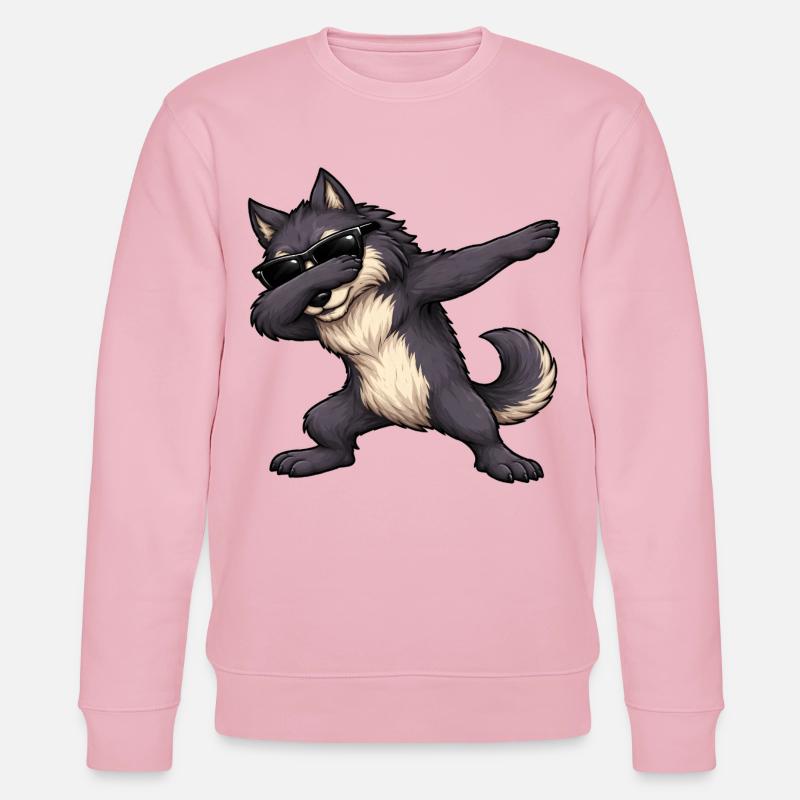 Dabbing Werwolf - Stanley/Stella Unisex Bio-Sweatshirt CHANGER  - Hellrosa
