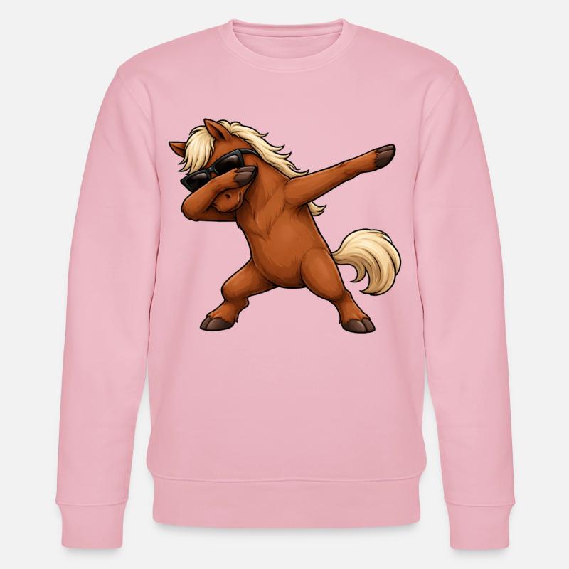 Cheval de dabing - Sweat bio CHANGER Stanley/Stella Unisexe - rose pâle