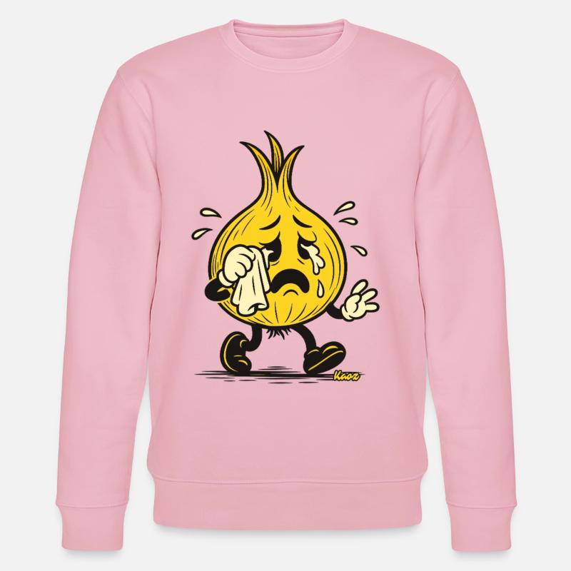 Tearful Onion Mascot - Stanley/Stella CHANGER Unisex Organic Sweatshirt - cotton pink
