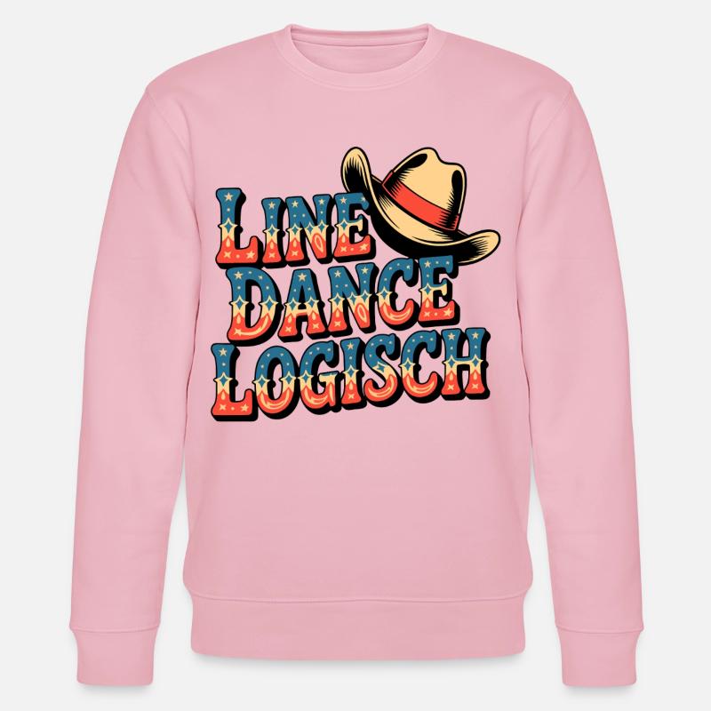 Line Dance Logisch - Stanley/Stella Unisex Bio-Sweatshirt CHANGER  - Hellrosa